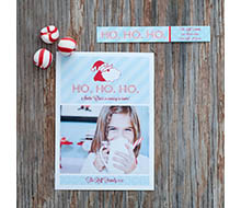 Santa HO HO HO Printable Photo Holiday Card